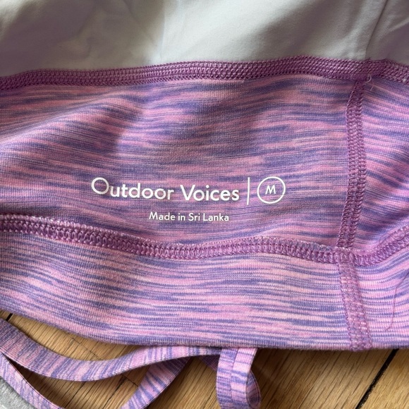 Outdoor Voices Freeform Flow Bralette Pink Purple Heather Women’s Size Medium - Picture 4 of 6